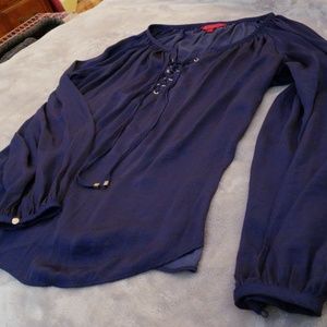 🎄Jennifer Lopez Flowy Long Sleeve Blouse